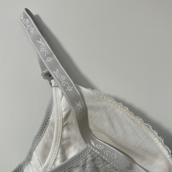 Maternity/Nursing Lave Trim Bra-Gray | Medium - Picture 9 of 15
